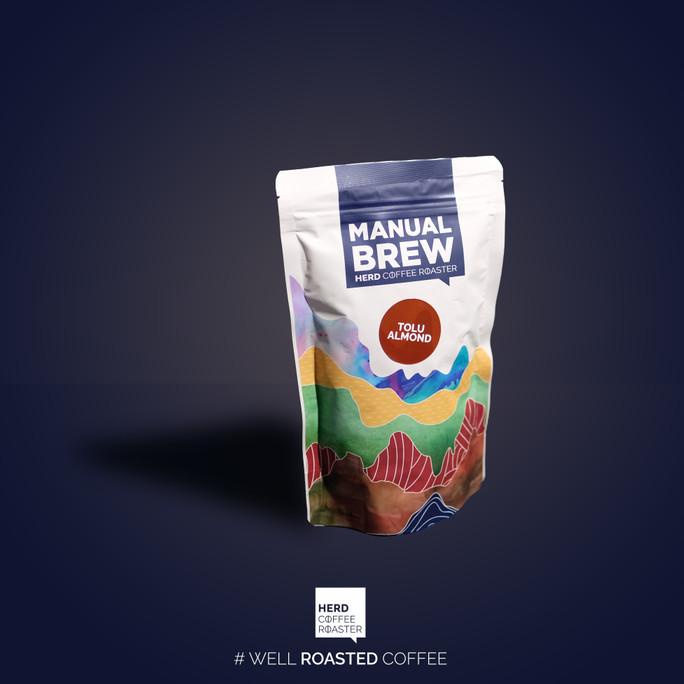 

[ COD ] Kopi Tolu Almond Single Origin Manual Brew 150 GR HERD Coffee HEMAT Kode 1003