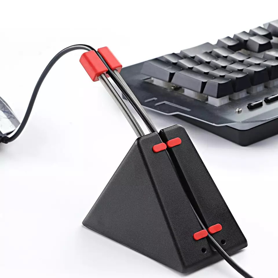 Triple W Bungee Mouse Cable Holder Penyanggah Kabel Klip Game Gaming