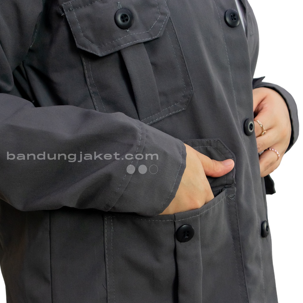 ADAM JAKET ABU || JAKET SEMI PARKA || JAKET PRIA DAN WANITA MASA KINI