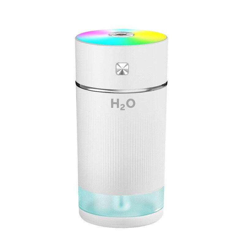 Air Humidifier Aromatherapy Colorful Lights USB Recharge 240ml - FZ010 - White