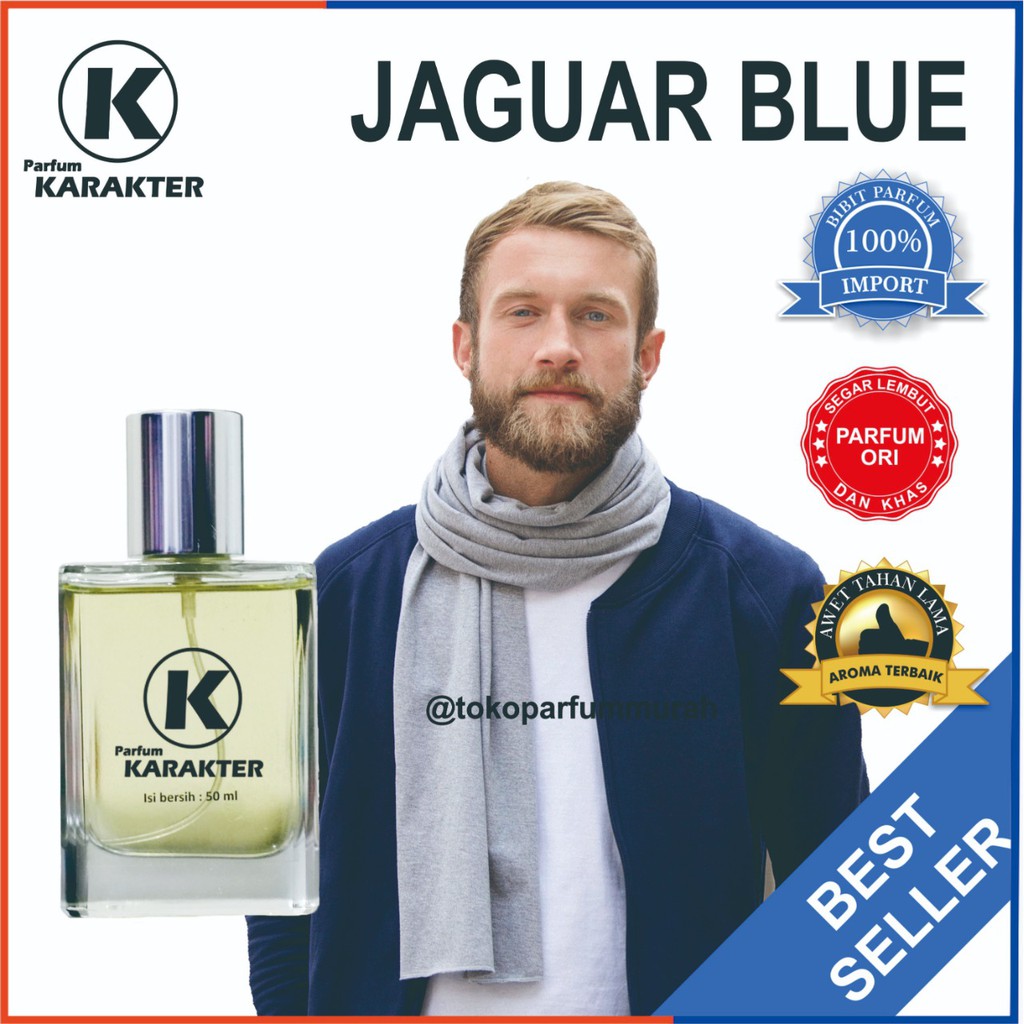 Parfum Cowok Aroma Jaguar Blue  Bibit Import Wangi &amp; Tahan Lama Kemasan  30ml | Bisa Cod | Terlaris