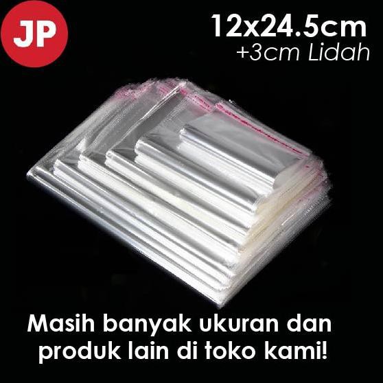 

➩NSN PLASTIK OPP LEM ukuran 12x27,5cm (1 pack isi 100 pcs) ❊ ➩