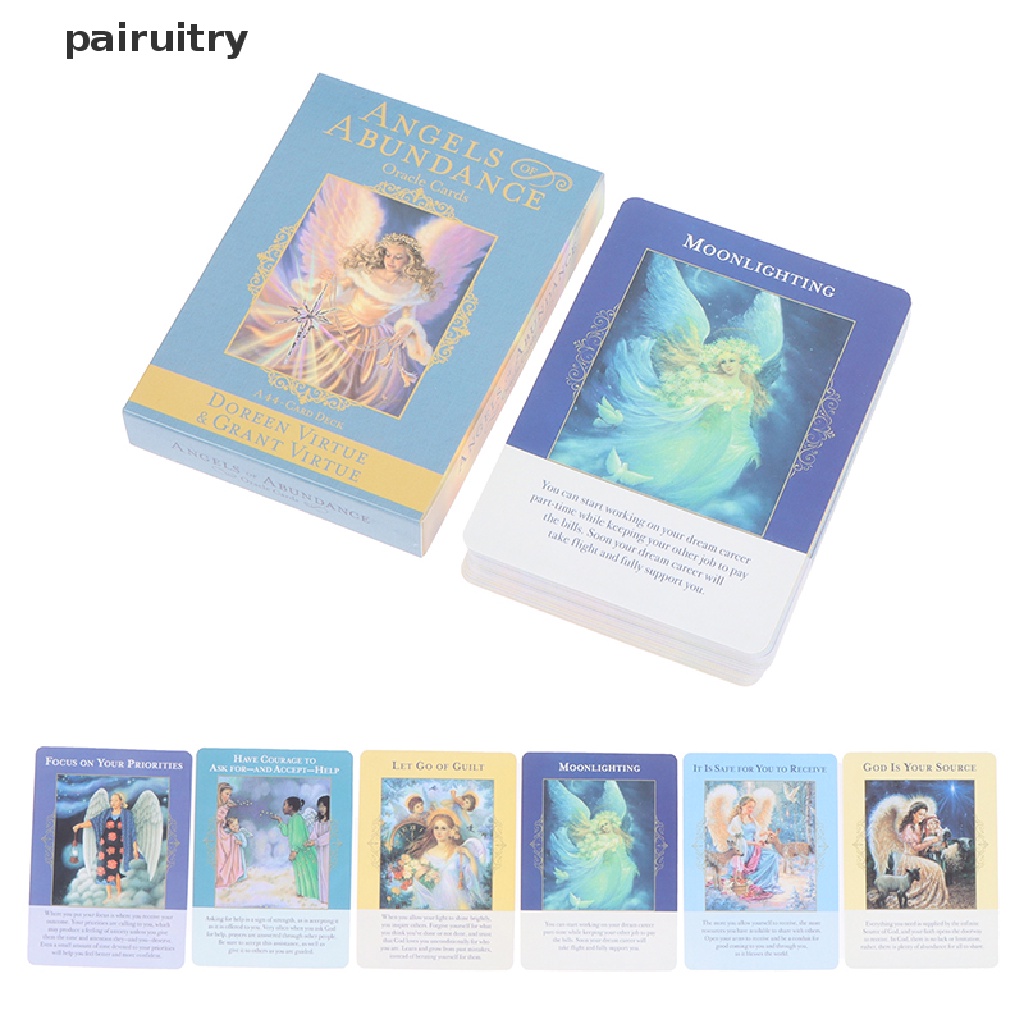 Kartu Tarot Desain Angels of Abundance Oracle Untuk Pesta