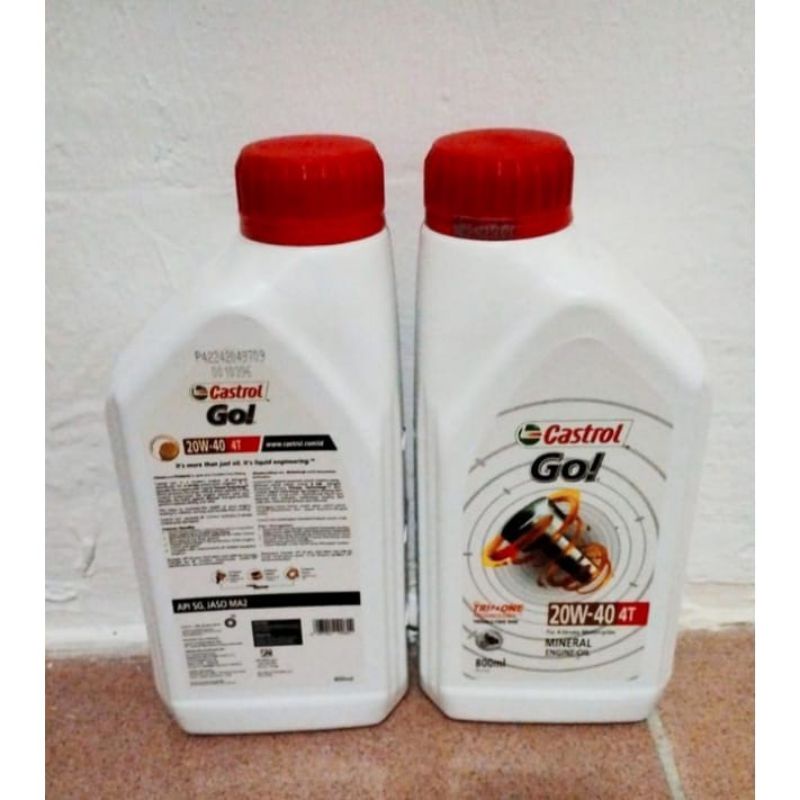 Oli Motor Castrol Activ Go 4T 20W-40 800ML Kemasan Putih