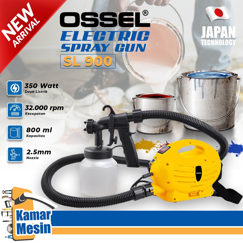 OSSEL Electric Spray Gun Listrik Sped Duco Listrik Semprot Cat SL900