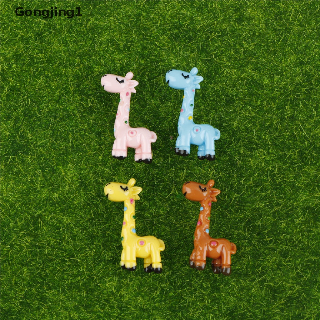 Gongjing1 1pc Miniatur Jerapah Lucu DIY Dekorasi Lanskap Mikro / Taman