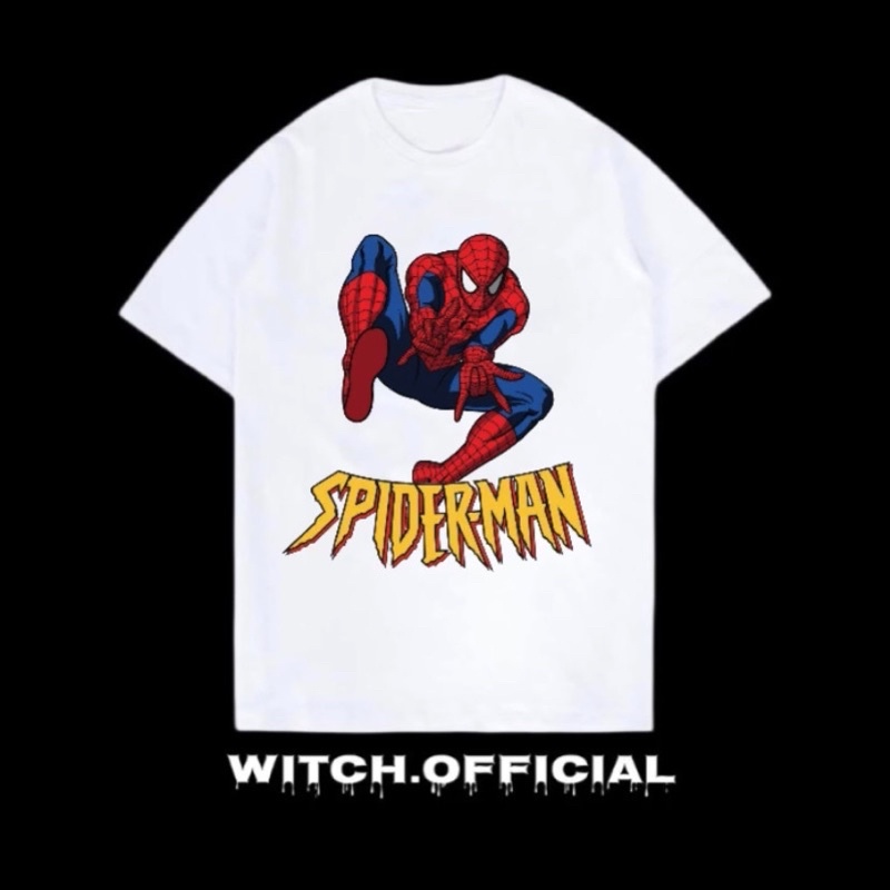 KAOS BAJU SPIDERMAN  - TSHIRT MARVEL SPIDERMAN - DISTRO PUTIH PRIA WANITA DEWASA 24S