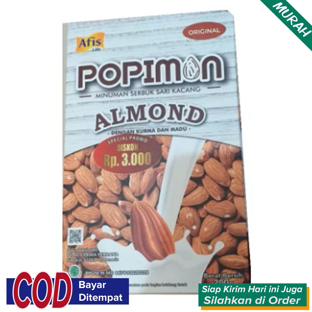 

AFIS POPIMON Susu Kacang Almond Original 200g