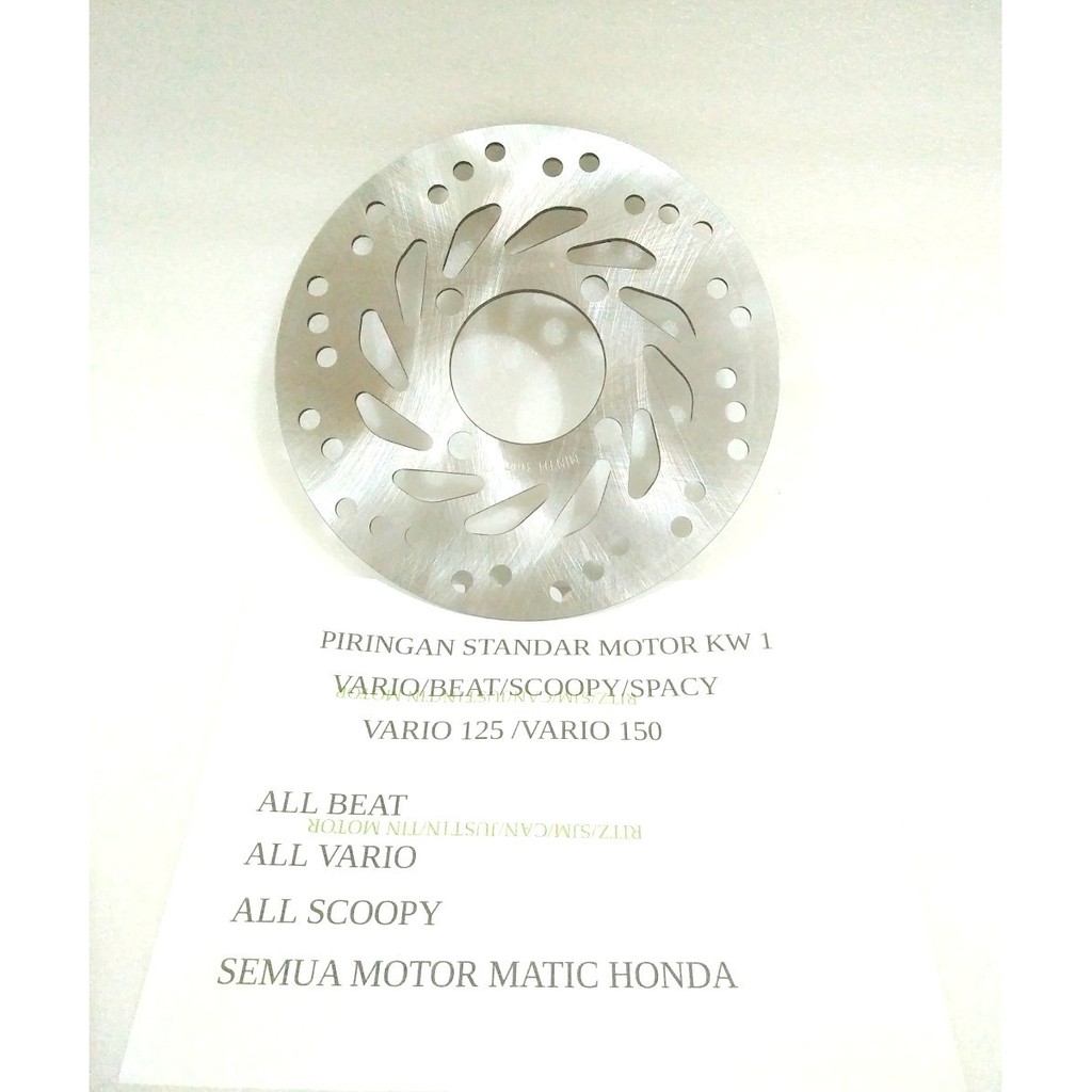 PIRINGAN STANDAR DEPAN ALL MATIC HONDA BEAT VARIO SCOOPY SPACY -DISK CAKRAM DEPAN KW1