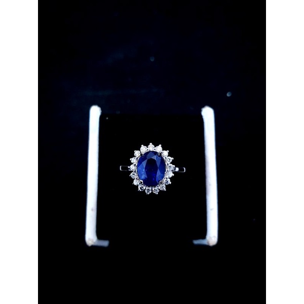 cincin lady day blue safir selon srilangka asli