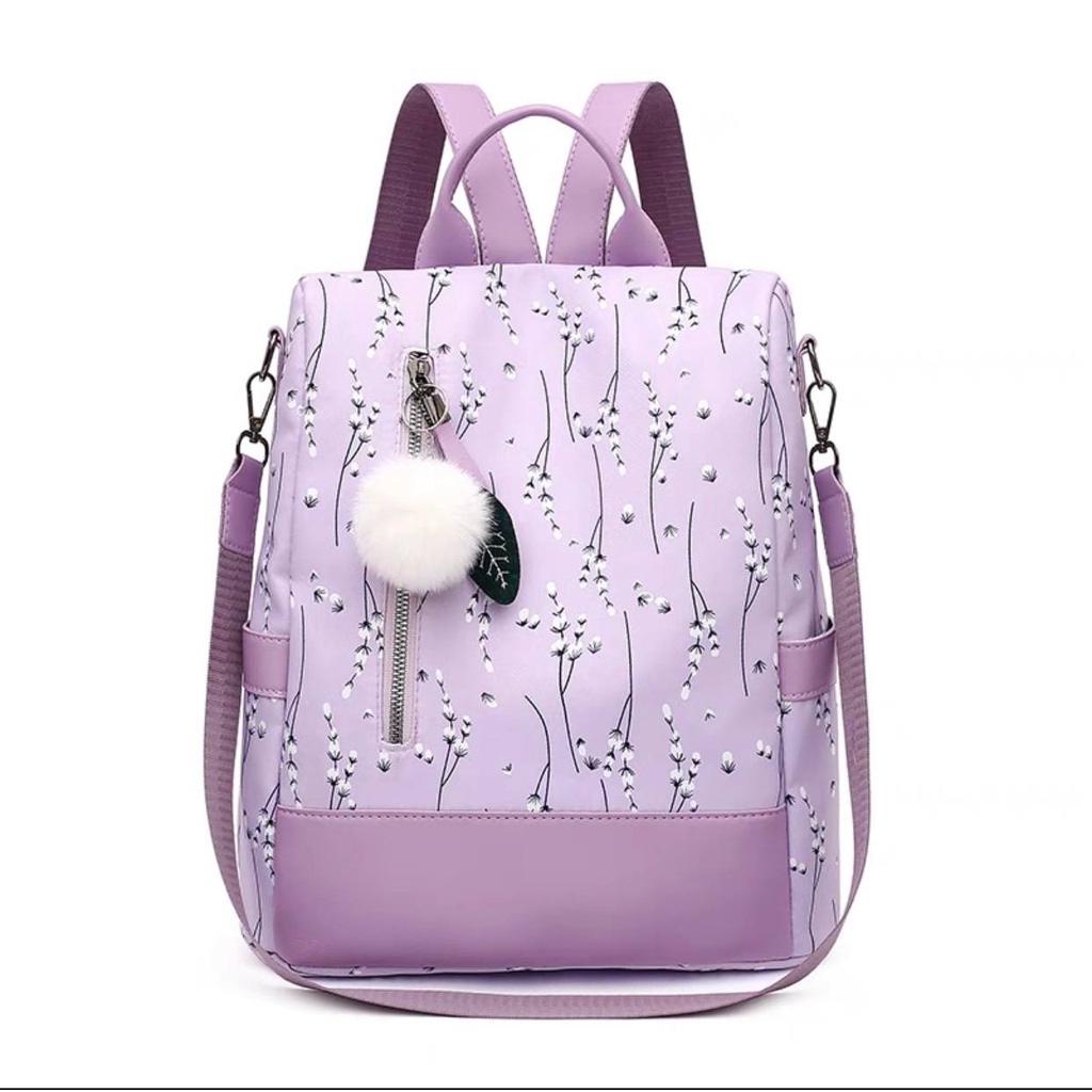 TAS RANSEL SEKOLAH KULIAH  KERJA NATA OS3038 BACKPACK PUNGGUNG  IMPORT KOREA PREMIUM TA394B2-PURPLE