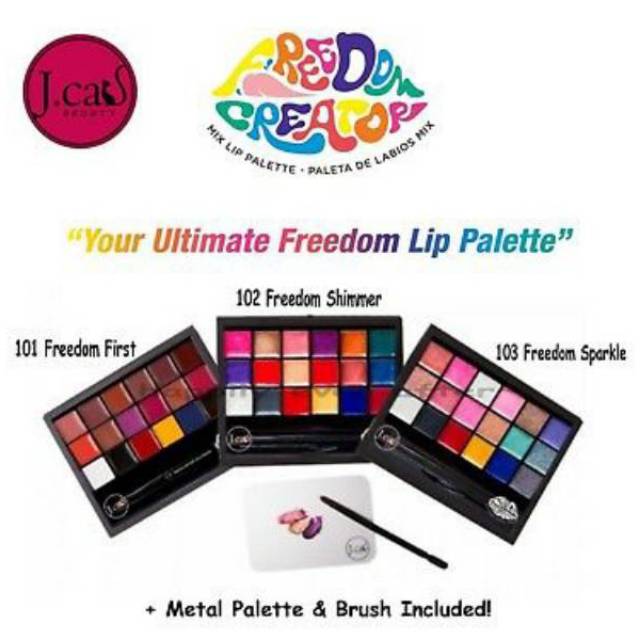 JCat Beauty Freedom Creator Mix Lip Palette