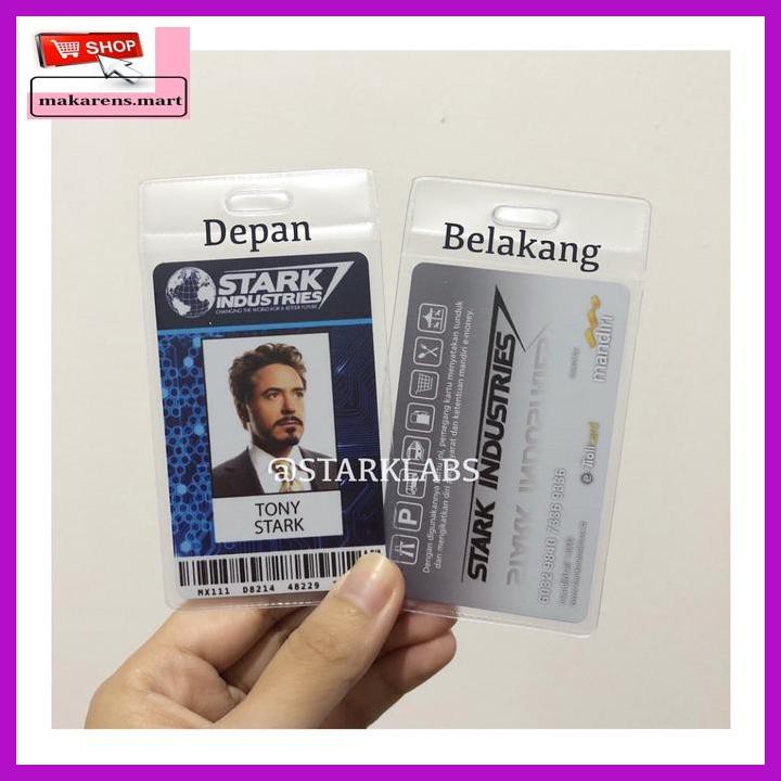 Fd6Dhtt- Id Card Tony Stark Mandiri Emoney Stark Industries Custom Iron Man Ft56Ee5-