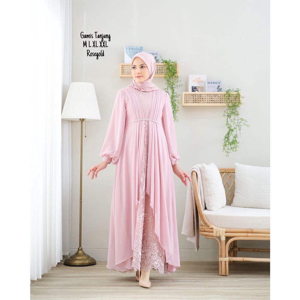 AJK / Gamis Kinarya Brokat Malika Payet Mutiara/ Gamis Komdanga/ Gamis Pesta/ Gamis Brokat/ Gamis/ Gamis Seragaman Keluarga/ Dress/ Gamis Wisuda/ Gamis Modern/