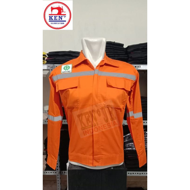 Bagus Uniform - Pakaian Kerja Seragam Proyek Warna Oren Polos