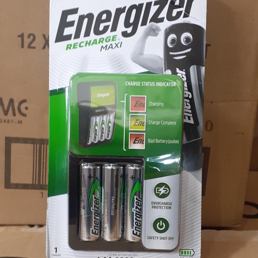 Charger Energizer Maxi AA/AAA ( Sudah termasuk baterai AA 4 pcs)