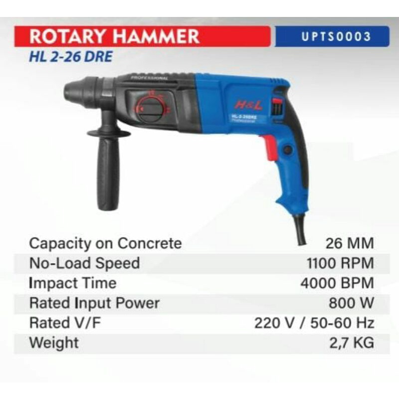 rotary hammer  HL 2-26 DRE