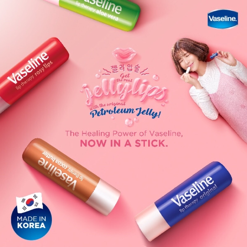 Vaseline Lip Theraphy Lip Balm Stick Rosy / Original / Cocoa - 4.8 G