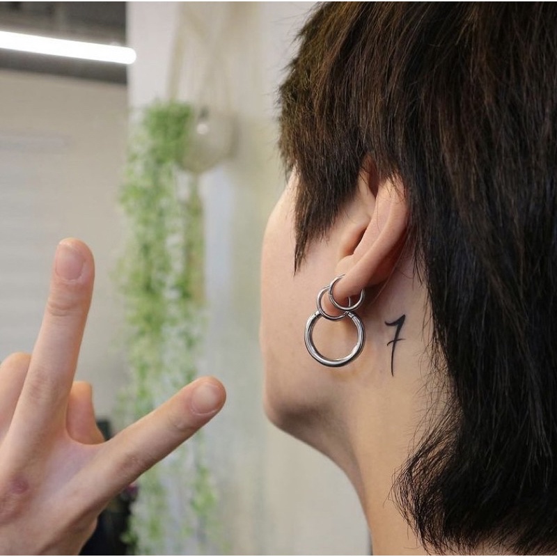 STIKER HENNA BTS JUNGKOOK ANGKA 7 - Temporary Gel Tattoo
