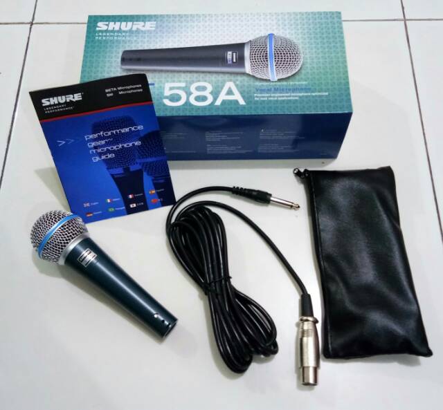 Microphone Mic Shure BT58A Shure 58A dengan switch Mik Mikrofon bagus