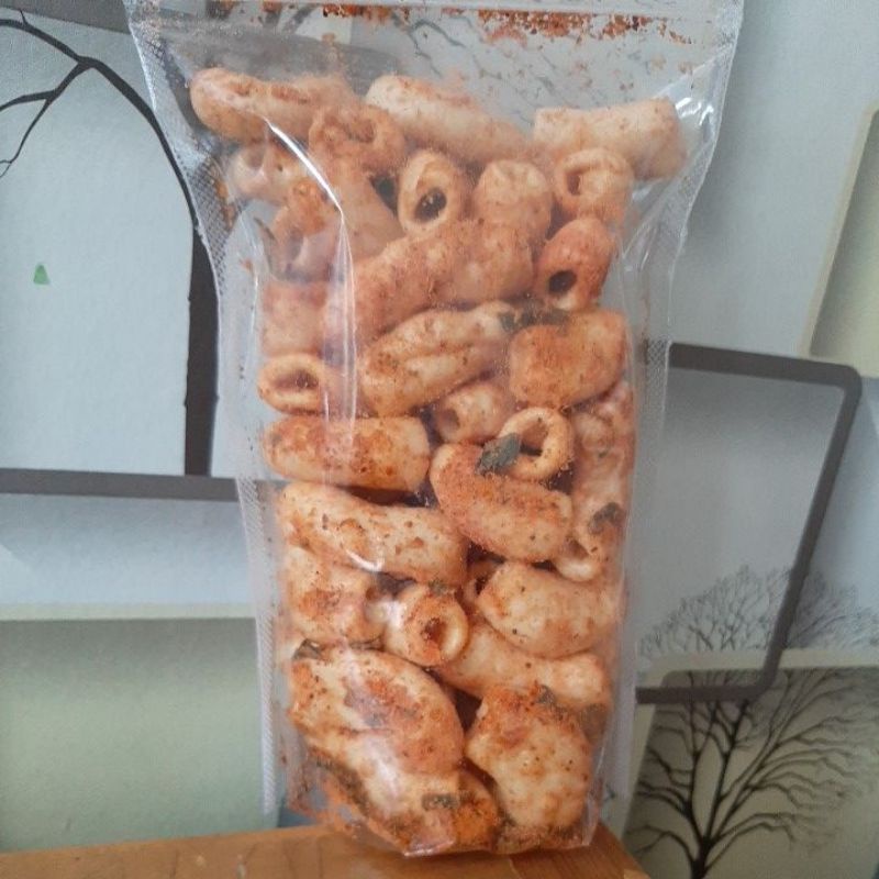 

Makaroni balado pedas daun jeruk/sapi panggang/jagung manis/jagung bakar/balado pedas manis/75gr