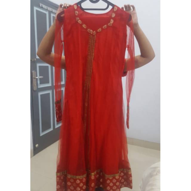 Baju Import langsung India lengan panjang lengkap dengan selendang Dan celana