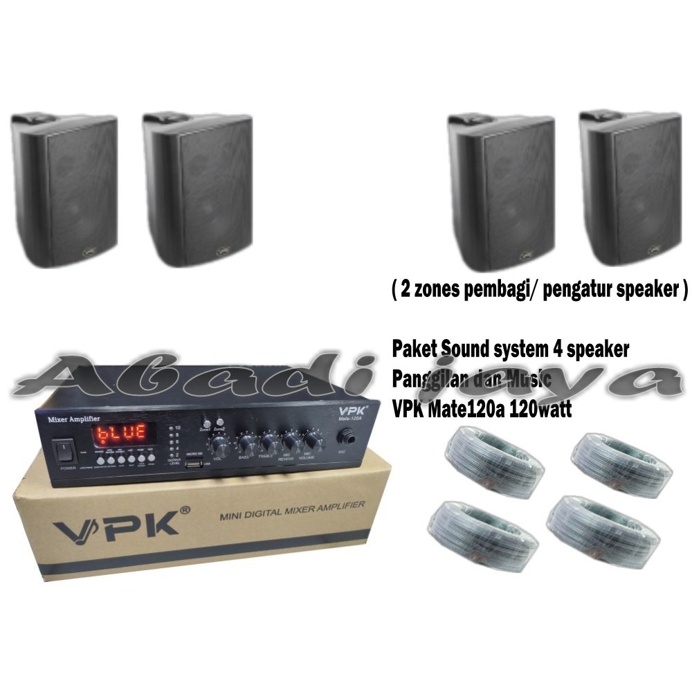 paket sound system vpk mate120a dan vpk V776P 6 inch 4pcs ORYGINAL