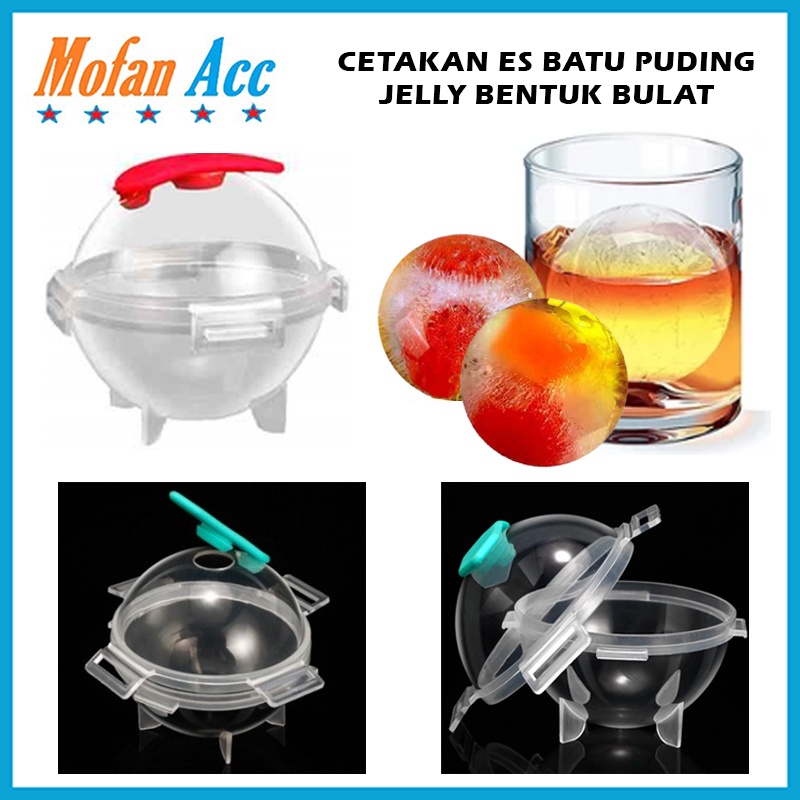 Cetakan Es Batu Model Bulat Jumbo 5cm / Tempat Cetak Puding Agar Jelly Cokelat Gelatin / Ice Mold Be