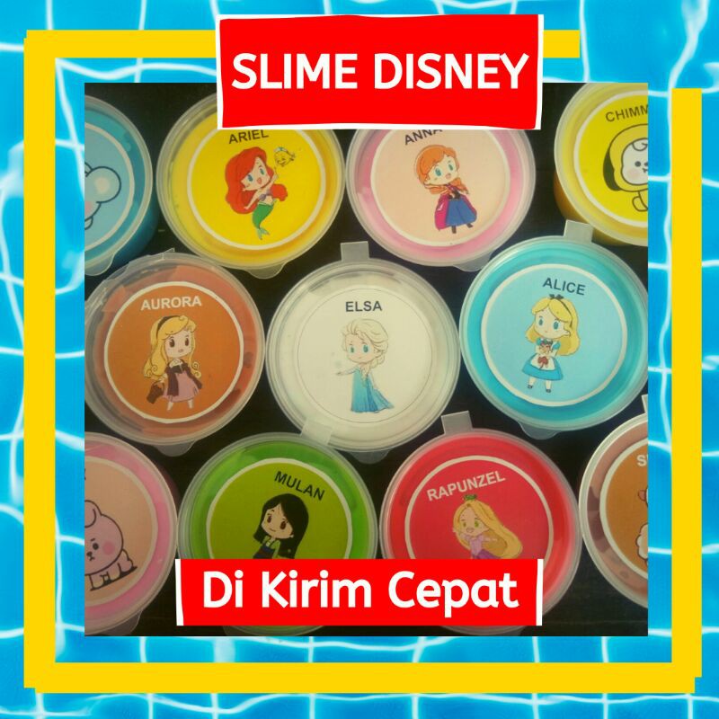 KUALITAS MALL SLIME MURAH Disney Princess Series Lembut aman tidak Lengket di rambut atau baju