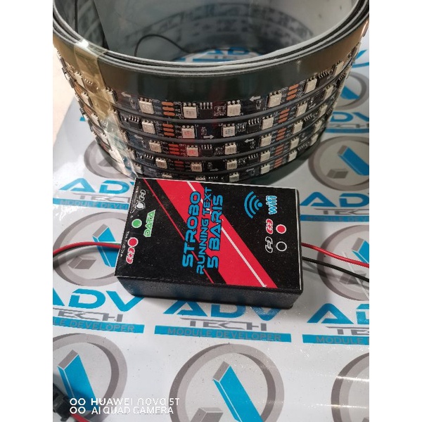 strobo running text 5 baris wifi 50 mode 140 cm