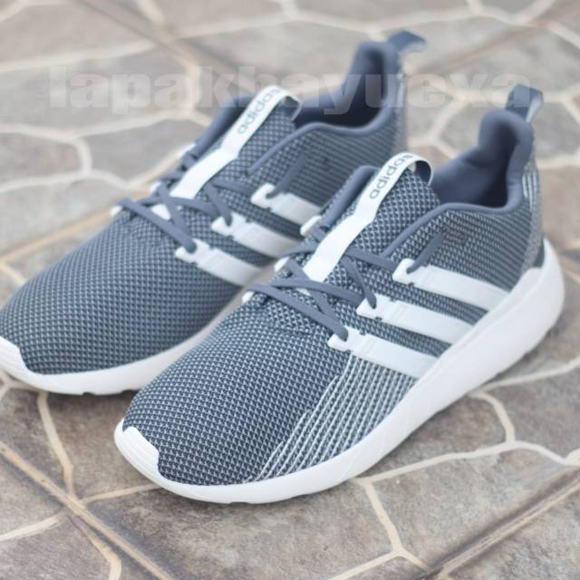  ADIDAS  QUESTAR  FLOW  GREY EGRET LIST EGRET LIDAH PUTIH 