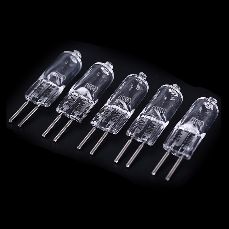 (LUCKID) 5pcs Lampu Halogen 24V G5.3 35W / 50W