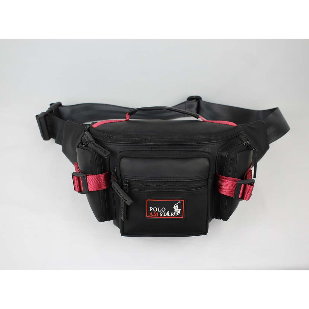 Waistbag Waterproof Tas Pinggang Pria Anti Air Polo Amstar Best Quality Tas Selempang Bahu Tas Unisex