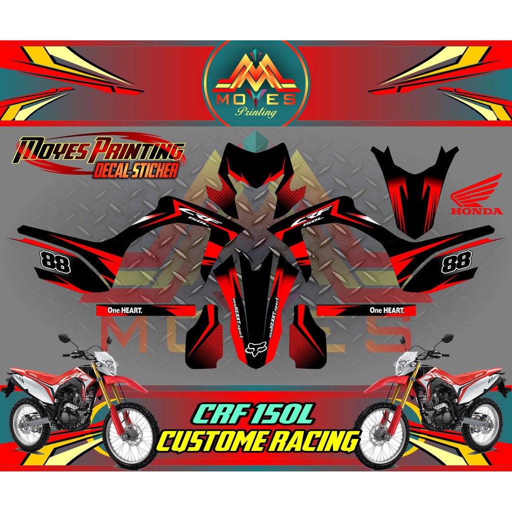 Decal Motor Honda CRF 150 R Striping Honda CRF 150 R Sticker Motor