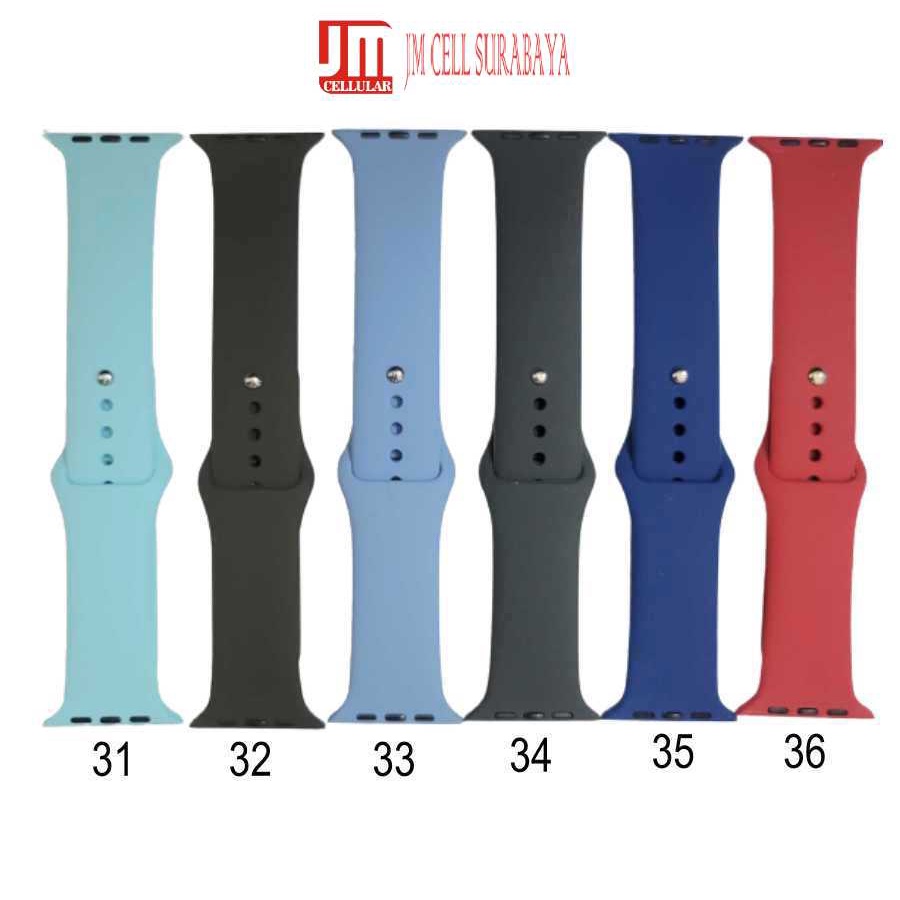 LARGE Strap Apple Watch 42mm 44mm 45mm - Tali Jam Colorful Rubber Silikon Replacement Band