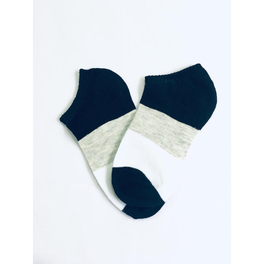 FAYES Kaos Kaki Wanita Ankle Kaos kaki Cute Kaos Kaki Motif Kaos Kaki Semata Kaki Socks U16-H04 BLACKGREY