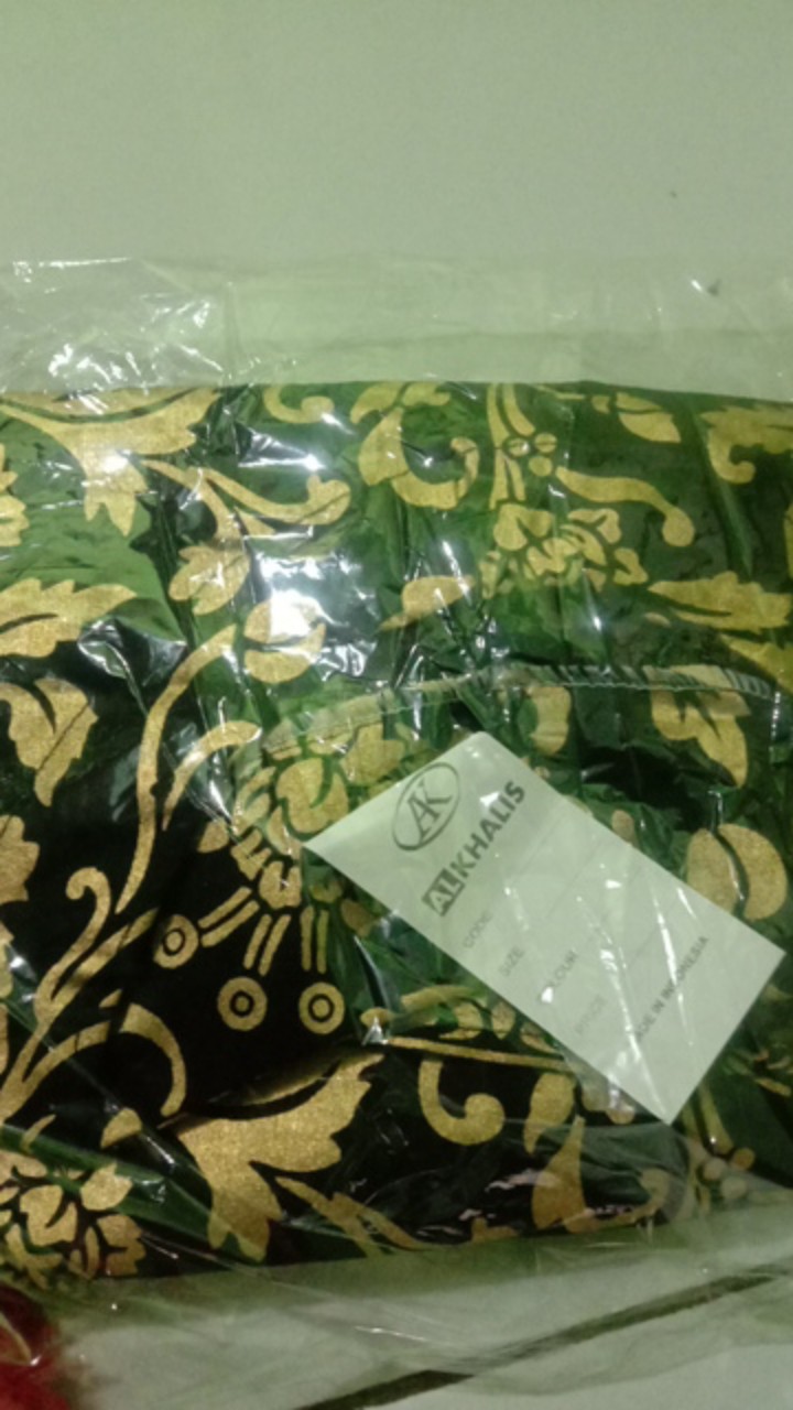 Batik Couple Blouse Hem Bakung Gold Sarimbit Terlaris Alkhalis