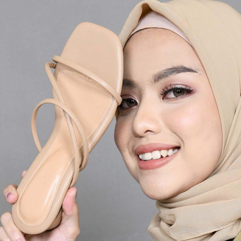 Promo 11.11 sandal heels wanita model silang Z  hak 3cm