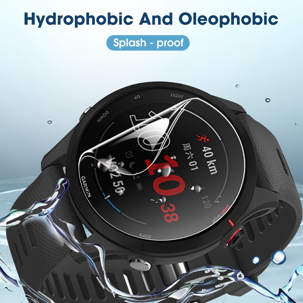 Film Hydrogel Pelindung Layar Smartwatch Anti Gores Shockproof Full HD Untuk Garmin Forerunner 255S