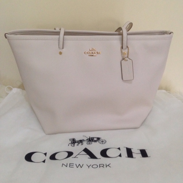Coach tote bag putih