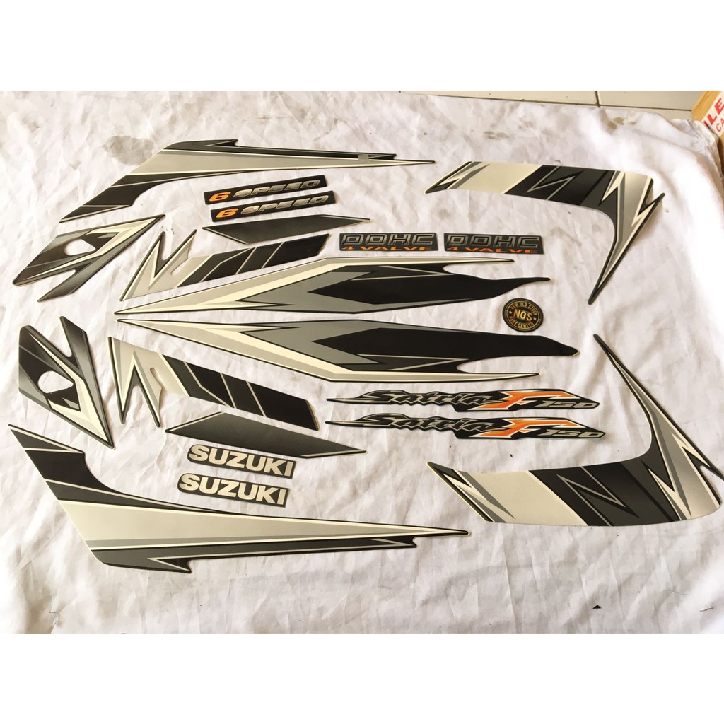 striping sticker suzuki satria f 150 fu hitam 2009 High Quality like original