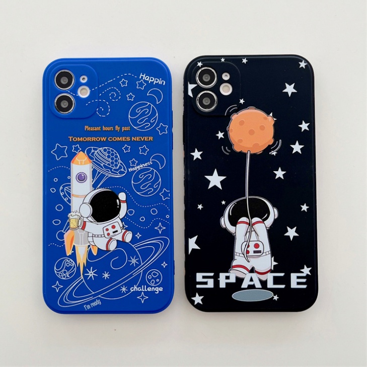 Casing Iphone 11 12 13PROMAX X XS XR XSMAX 6 7 8 plus Shockproof Motif Astronot