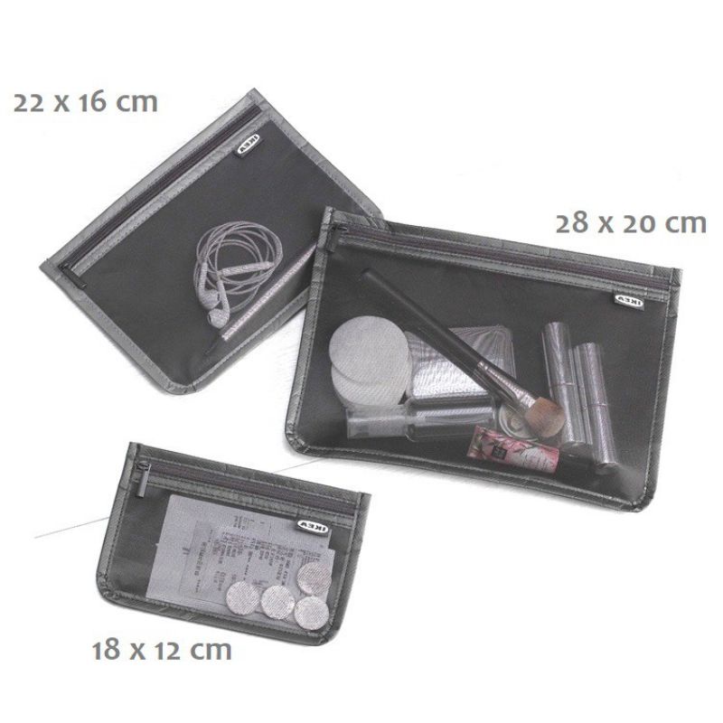 Pouch dompet tas organizer aksesoris alat tulis ATK serbaguna travel set isi 3pcs Broderlig Ikea