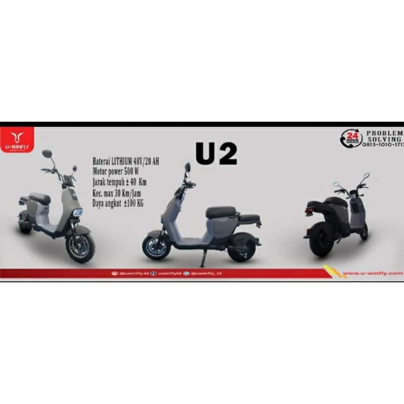 Sepeda Listrik U2- Uwinfly -Garansi Resmi-