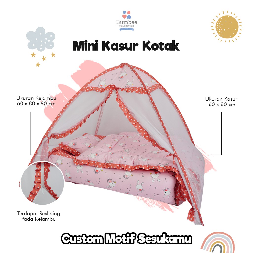 Diskon Mini Kasur Kotak Set Kelambu Katun Catra Jepang Sutra Toyobo Custom Motif Preorder Bumbee Dq3ZyEt98zdor
