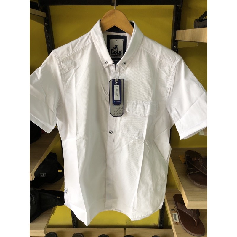 KLSR147 OB KEMEJA LOIS ORIGINAL LENGAN PENDEK PUTIH