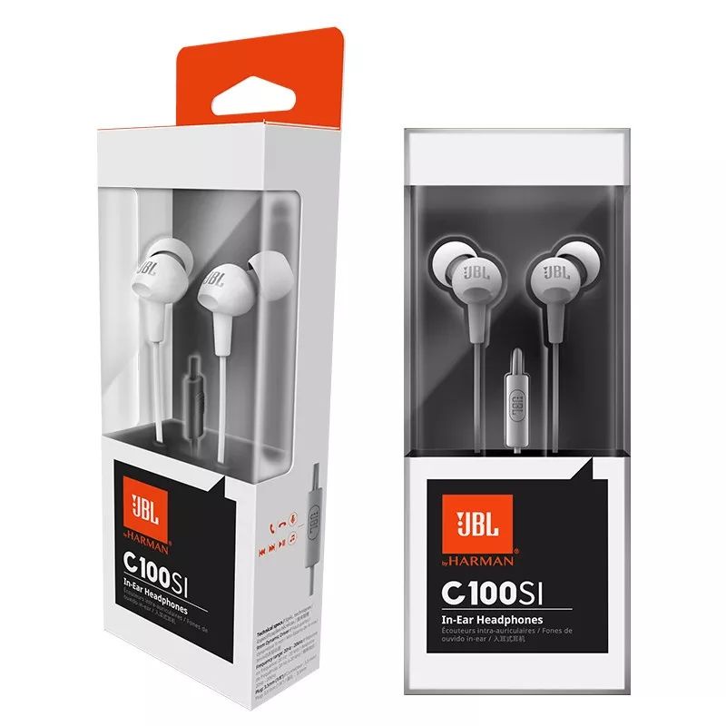 JBL C100Si Headset Kabel JBL Earphone Deep Bass Noise Isolation Original