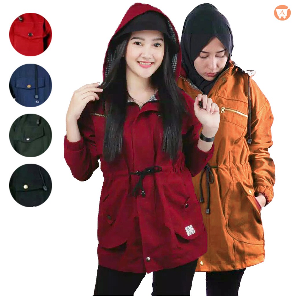 Jaket Parka Wanita Dickies Polos Reglan Orginal MfitL L XL