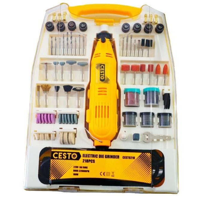 BEST SELLER set 218pcs mini rotary grinder mesin bor tuner gerinda mini bor cun