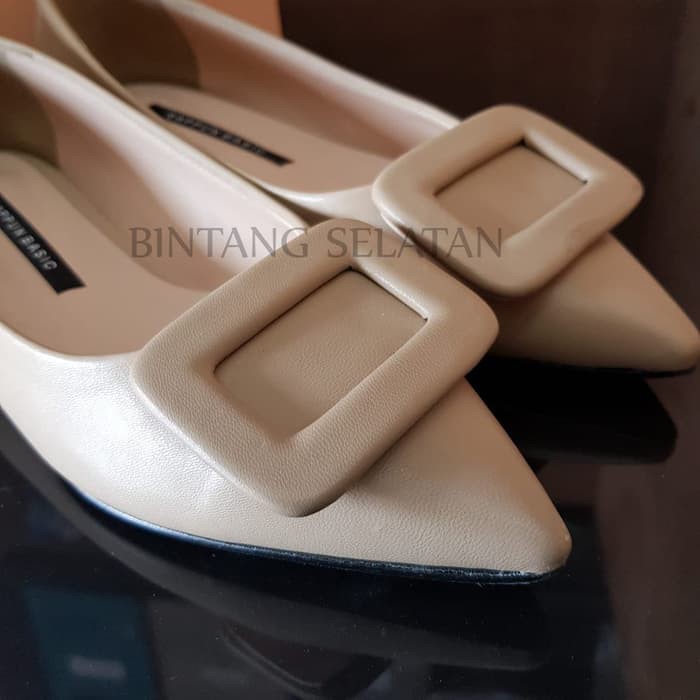 SAPPUN REILLY SQUARE STILETTO HEELS 1CM COLOR BEIGE